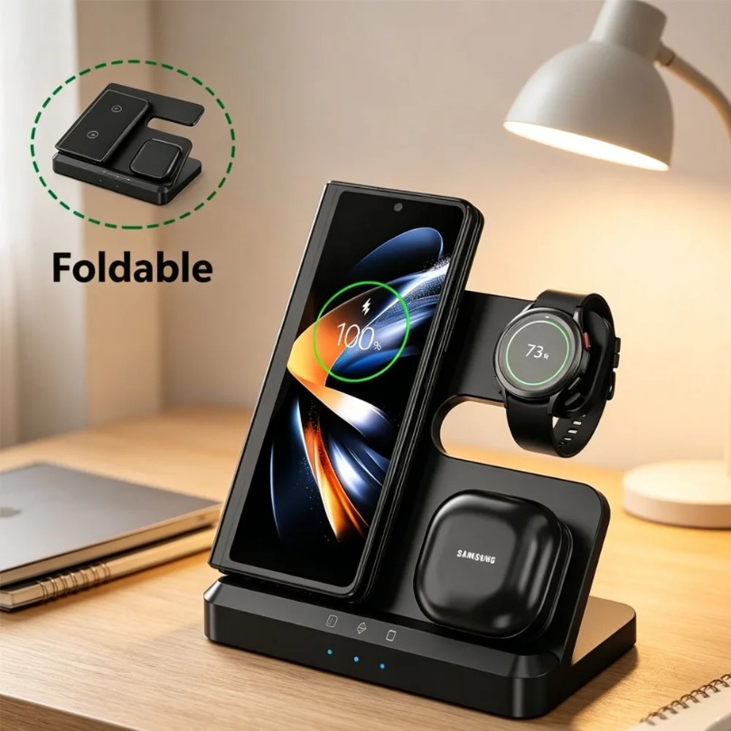 Watch Charger Cable - 3-in-1 Snelle Draadloze Oplader voor Samsung