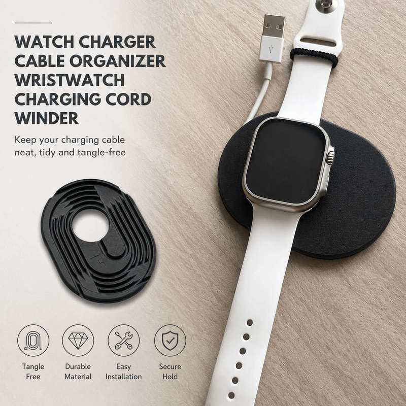 Watch Charger Cable - Smartwatch-oplaadkabelhouder, bureau-opbergrek voor snoeren, polslader, draadopbergrek