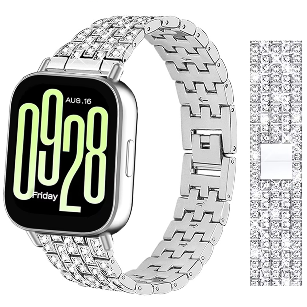 Titan Smartwatch Accessories - Roestvrij staal met diamanten horlogebanden voor