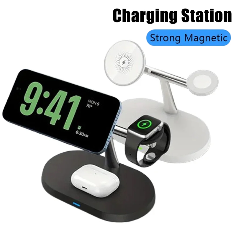 Watch Charger Cable - 3-in-1 Opansten Magnetische Draadloze Oplaadstandaard voor