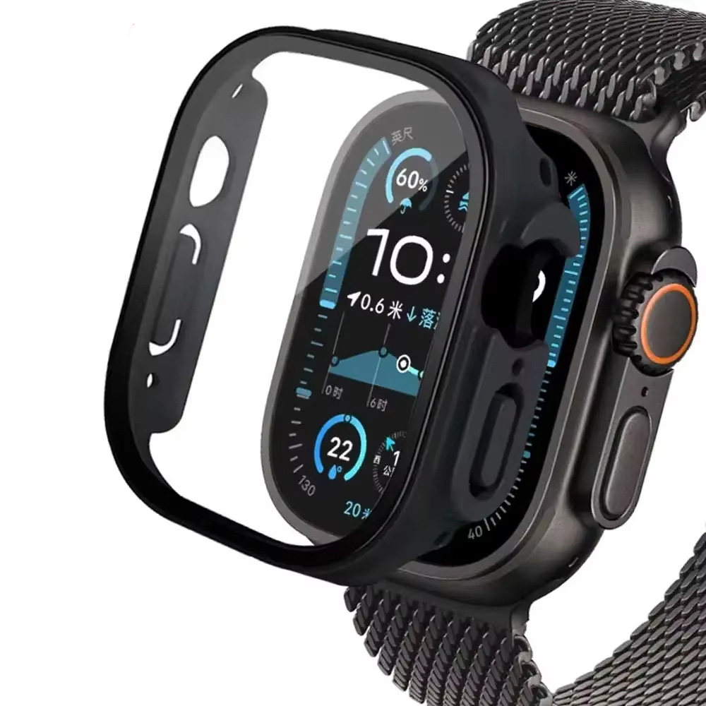 Smartwatch Band Accessories - Glas + case Voor Apple Horloge