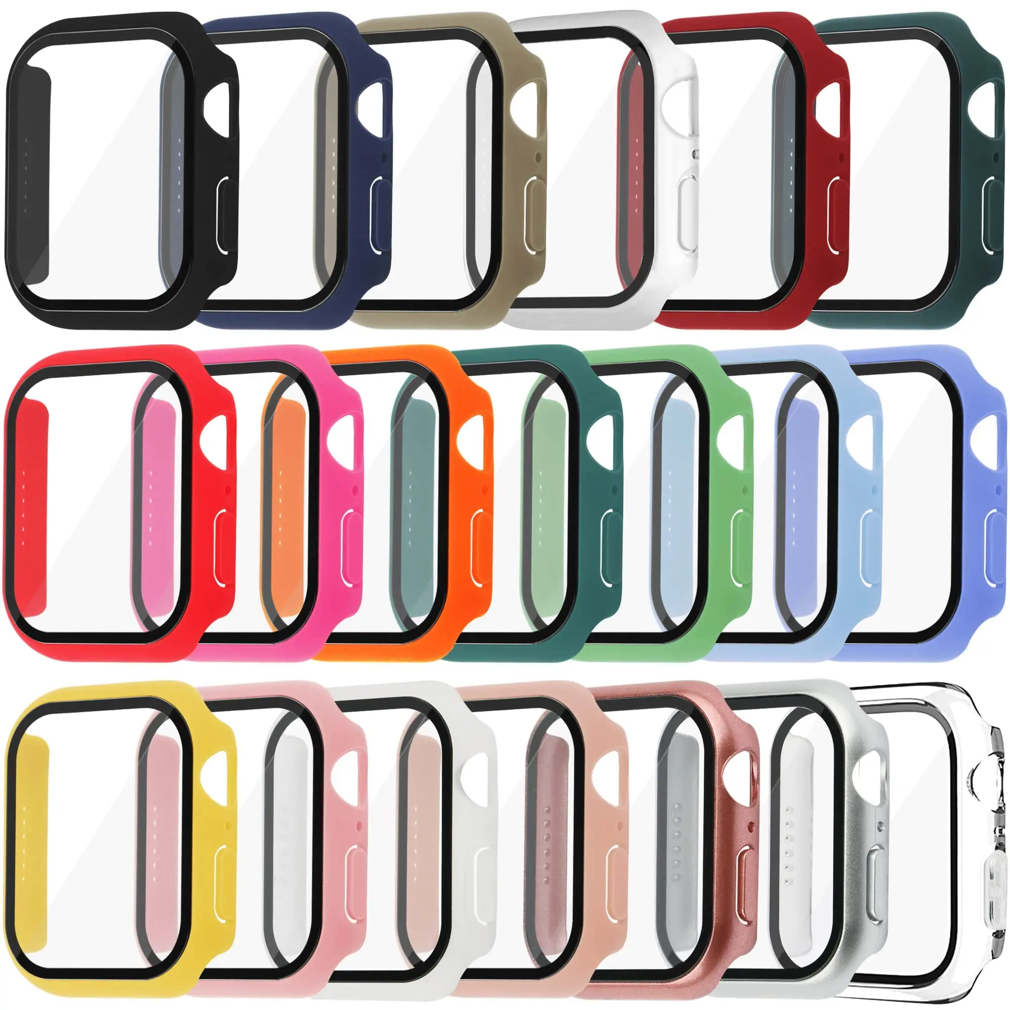 Smartwatch Band Accessories - Gehard glas + cover voor Apple