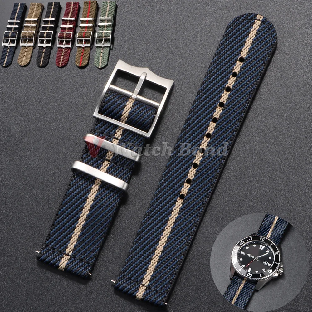 Nylon Nato Strap - 20 22 mm nylon band voor