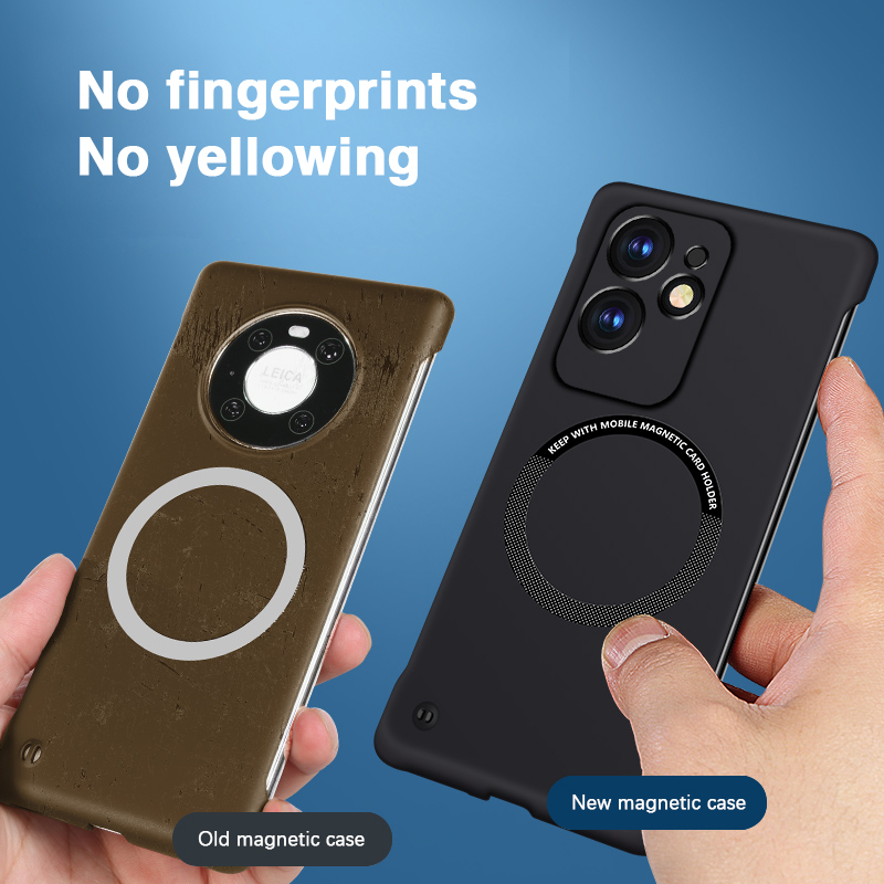 Realme Gt 6 - Slanke Magnetische Draadloos Opladen Mobiele Case