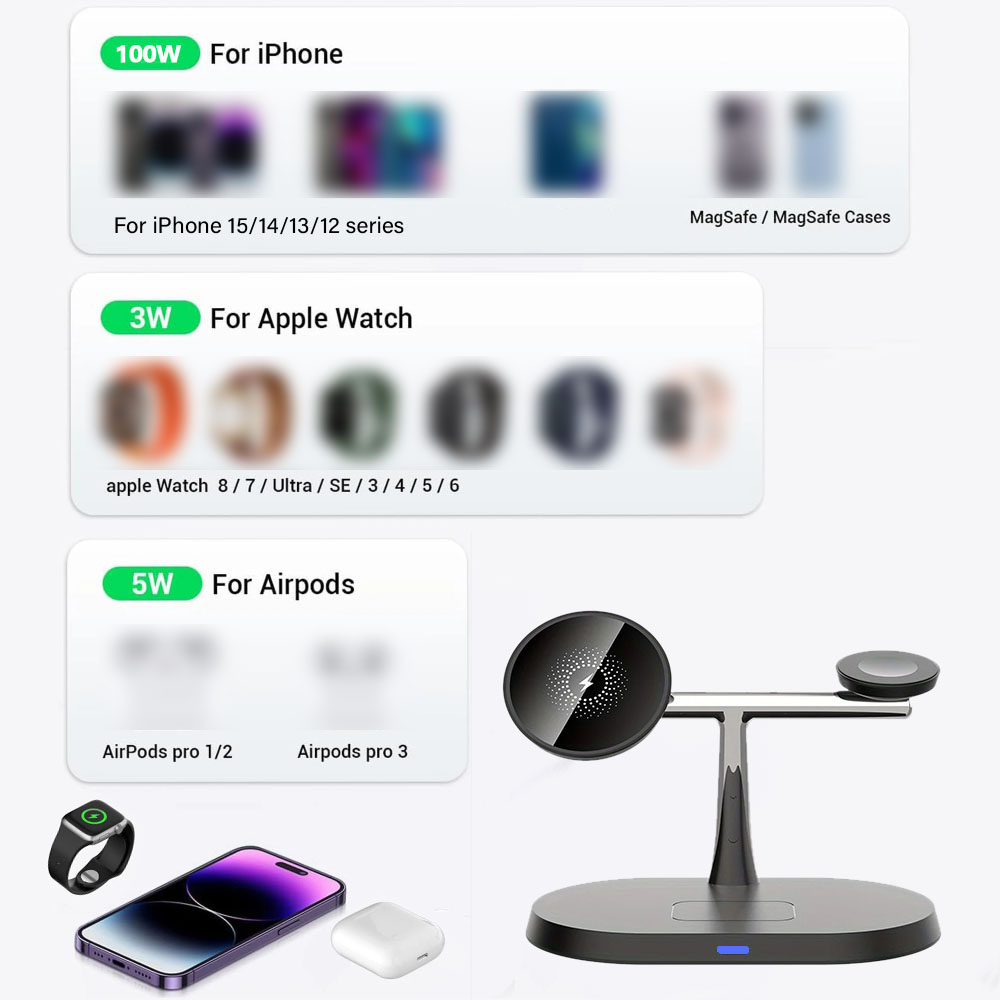 3-in-1 Magnetische Draadloze O - Watch Charger Cable recensie en prijs