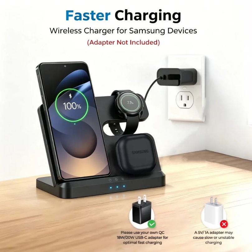 3-in-1 Snelle Draadloze Oplade - Watch Charger Cable recensie en prijs