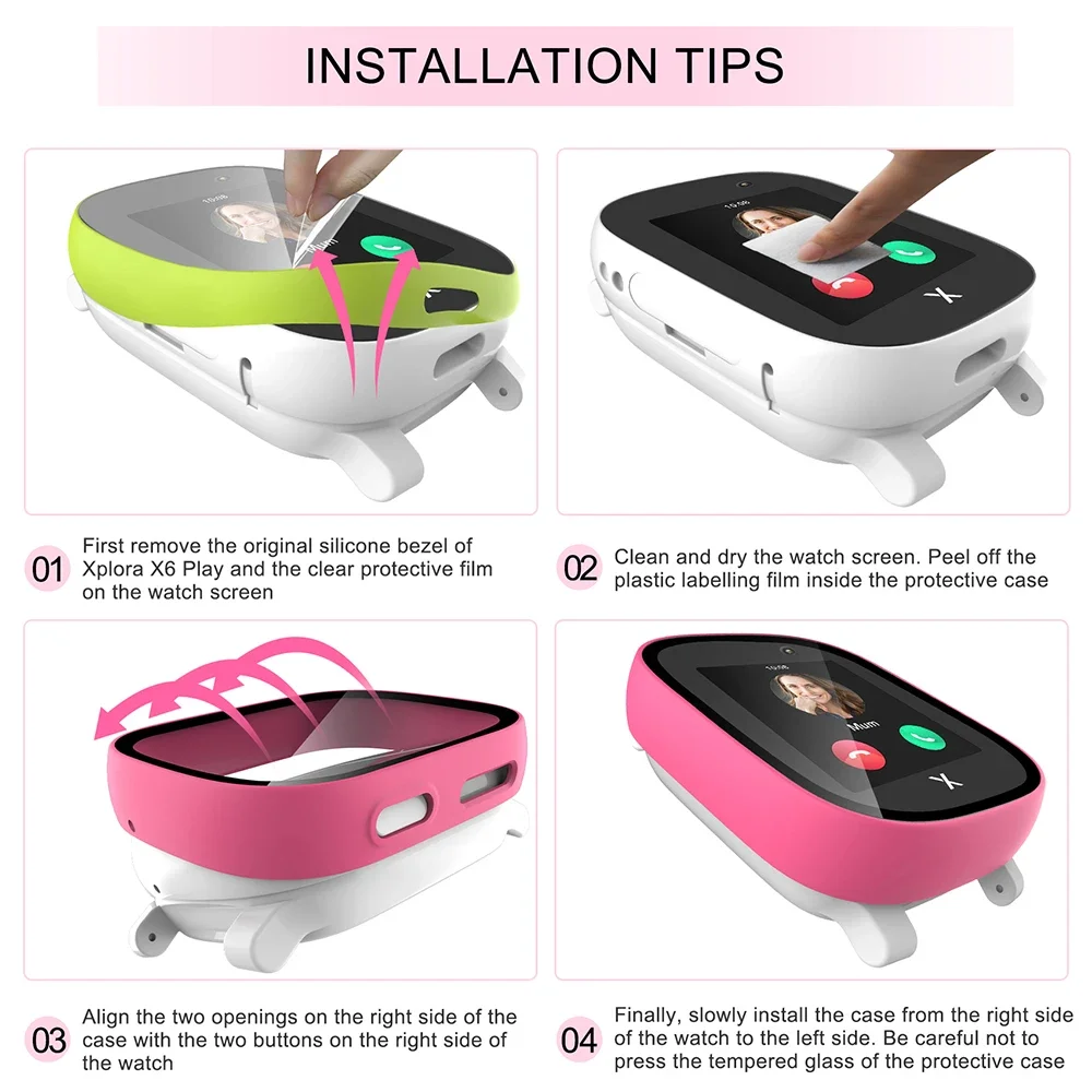 Case voor Xploar X6 Play Kids  - Garmin Smartwatch Accessories recensie en prijs