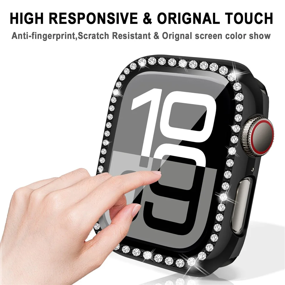 Glas + Diamant Case Voor Apple - Smartwatch Band Accessories recensie en prijs