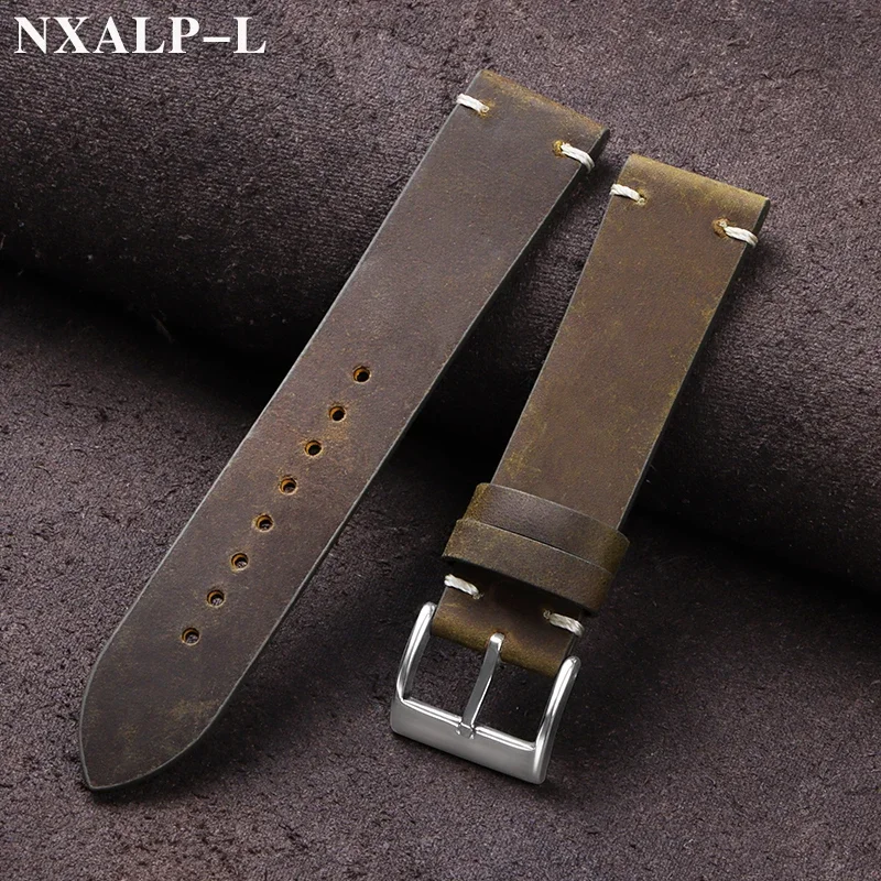 Vintage oliewas lederen horlog - Nylon Nato Strap recensie en prijs