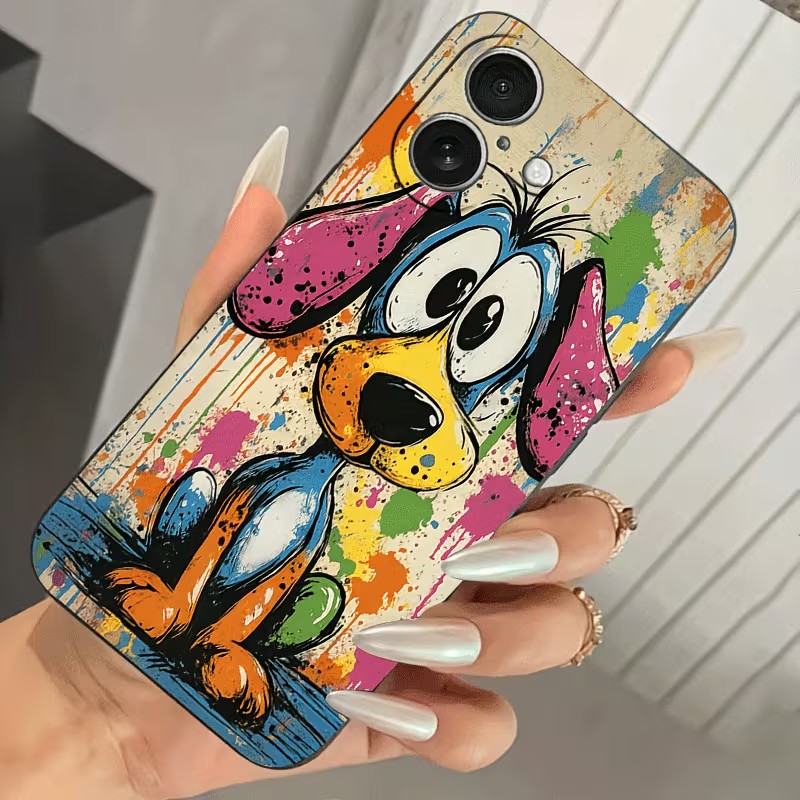 Graffiti gekleurde puppy TPU t - Apple Iphone 15 Pro Max recensie en prijs