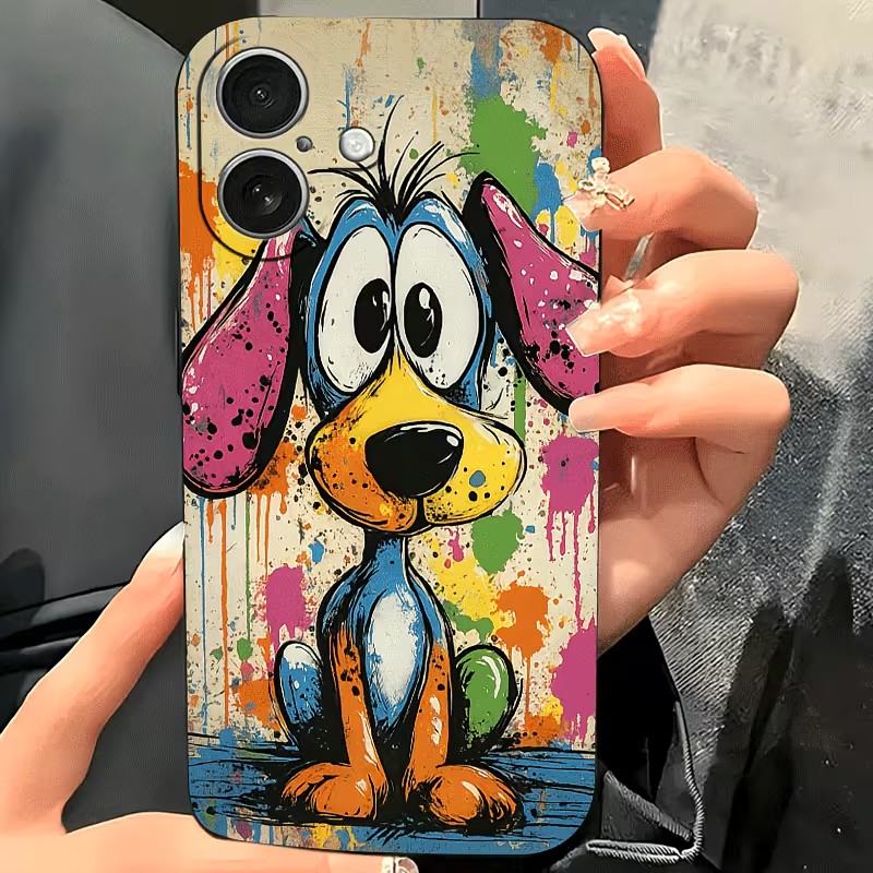 Graffiti gekleurde puppy TPU t - Apple Iphone 15 Pro Max recensie en prijs