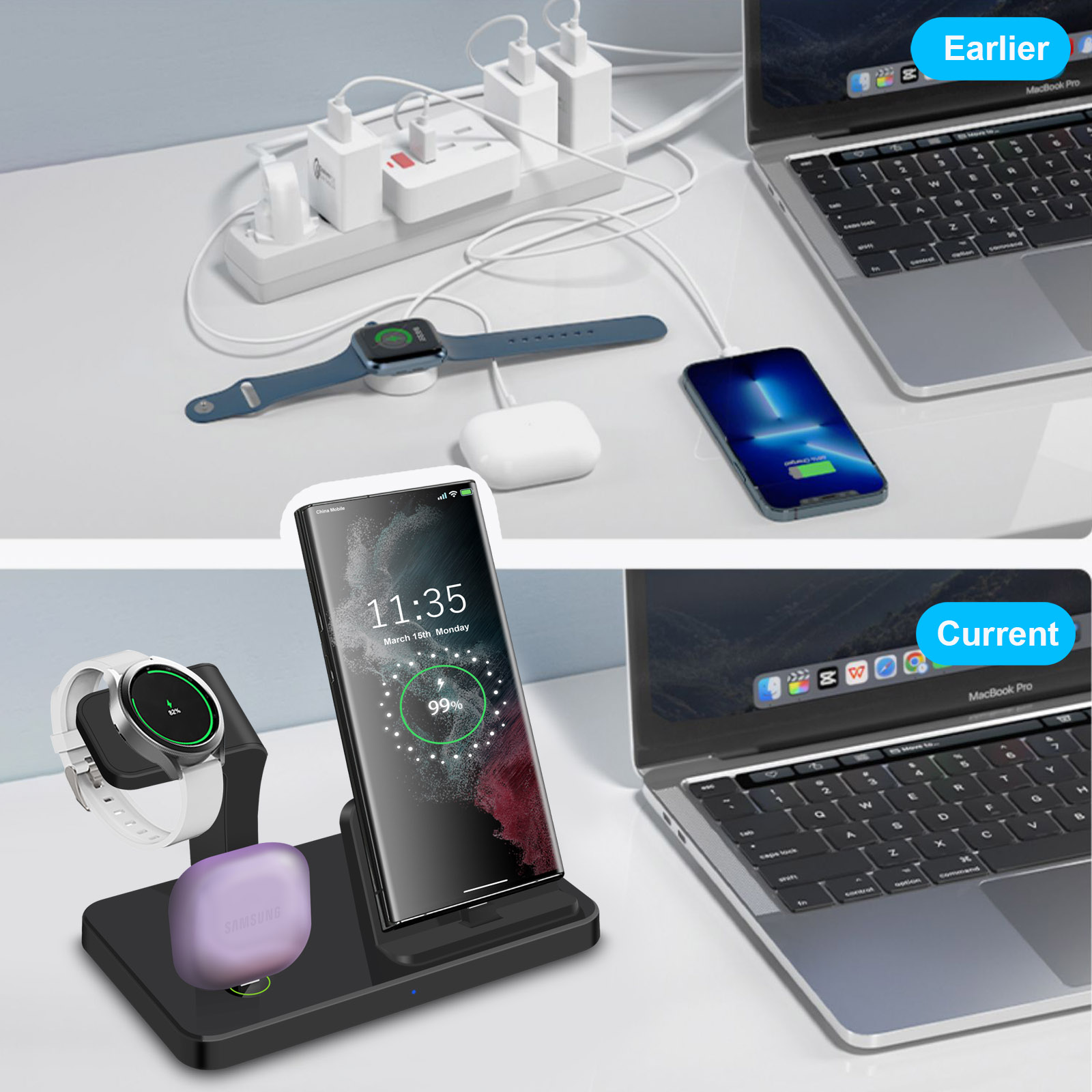 3-in-1 Type C-poort draadloze  - Watch Charger Cable recensie en prijs