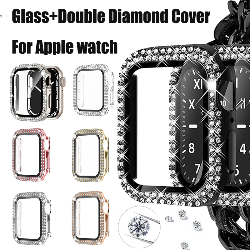 Glas + Diamant Cover Voor Appl - Smartwatch Band Accessories recensie en prijs