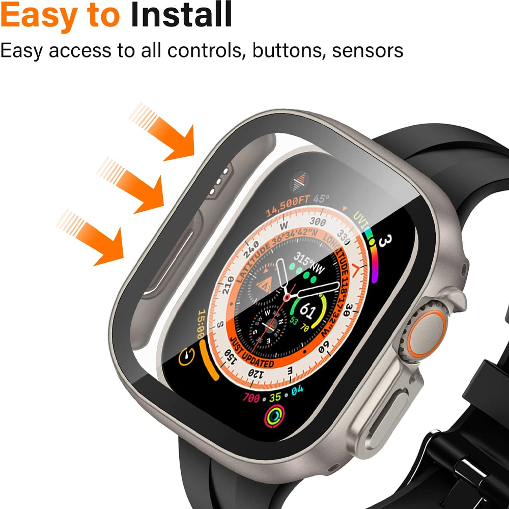 Glas + case Voor Apple Horloge - Smartwatch Band Accessories recensie en prijs