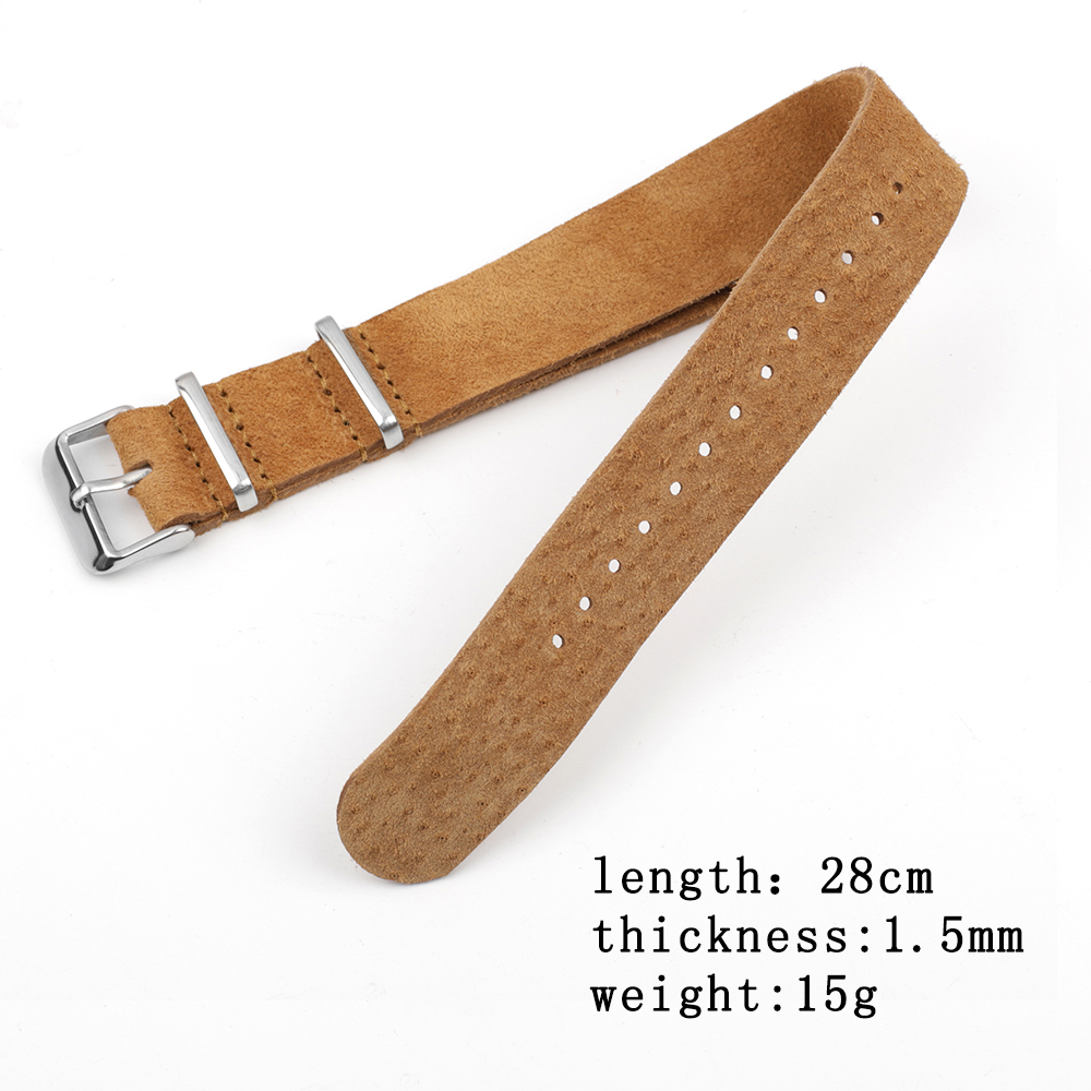 Zachte retro suède lederen ban - Nylon Nato Strap recensie en prijs