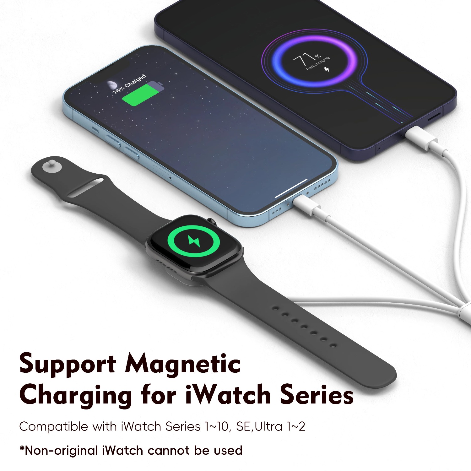 3-in-1 Magnetische Horloge-opl - Watch Charger Cable recensie en prijs