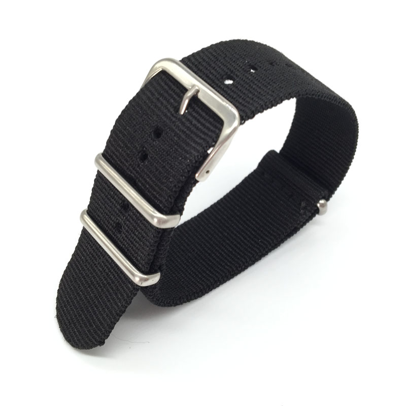 Zwarte nylon band voor 16 mm 1 - Nylon Nato Strap recensie en prijs