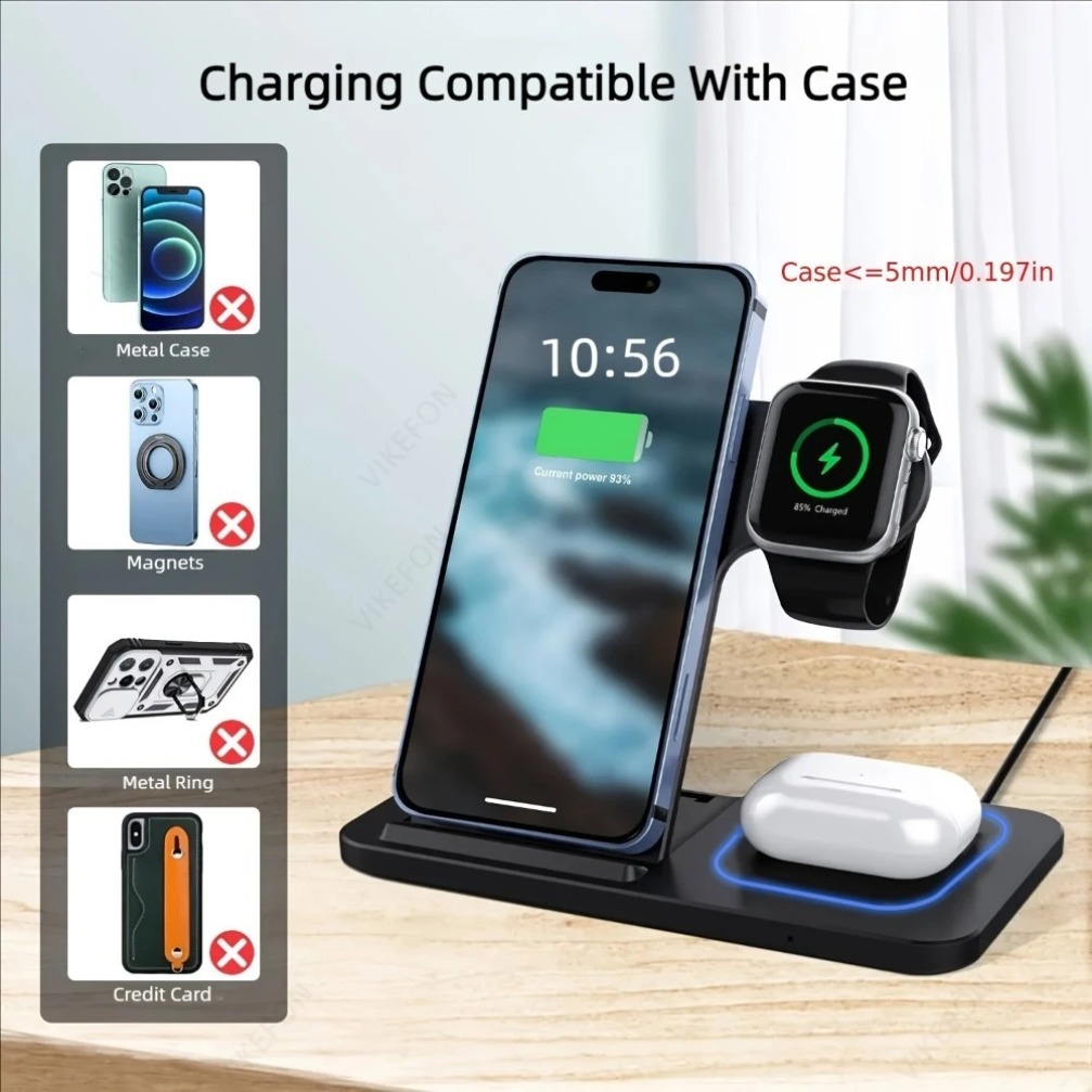 Opvouwbaar 3-in-1 draadloos op - Watch Charger Cable recensie en prijs