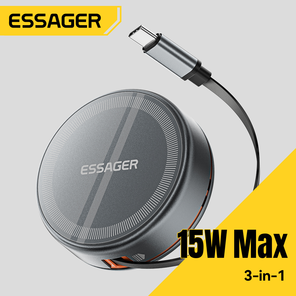 Essager 15W 3 in 1 magnetische - Watch Charger Cable recensie en prijs