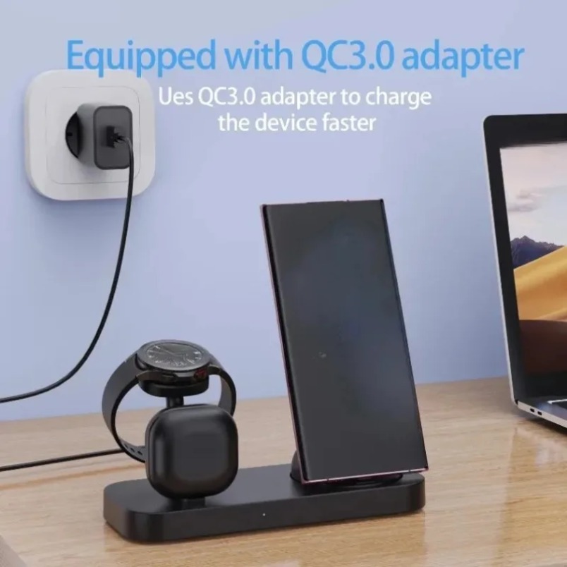 3-in-1 draadloze oplader met d - Watch Charger Cable recensie en prijs