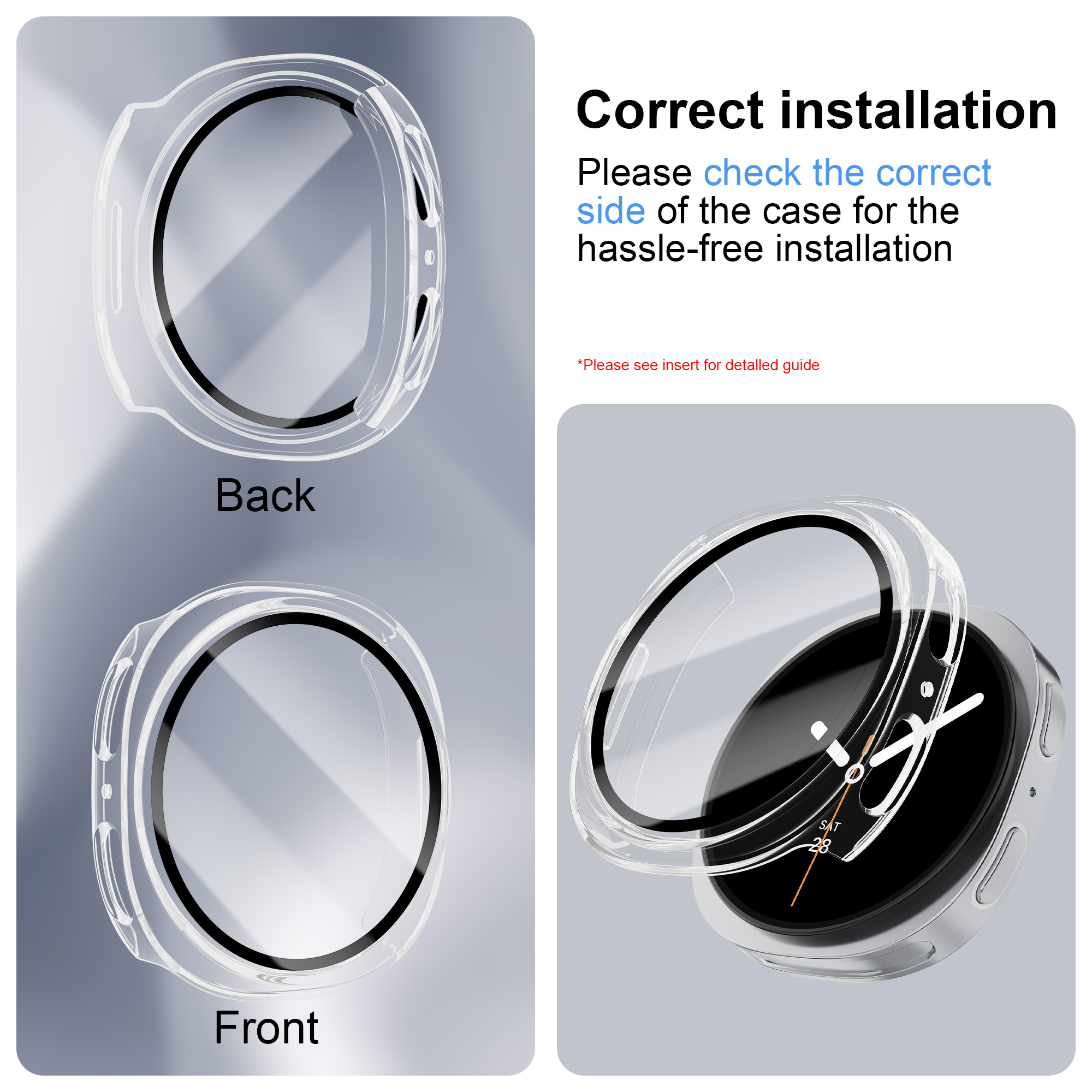 Gehard glas + pc-hoes voor Sam - Smartwatch Band Accessories recensie en prijs